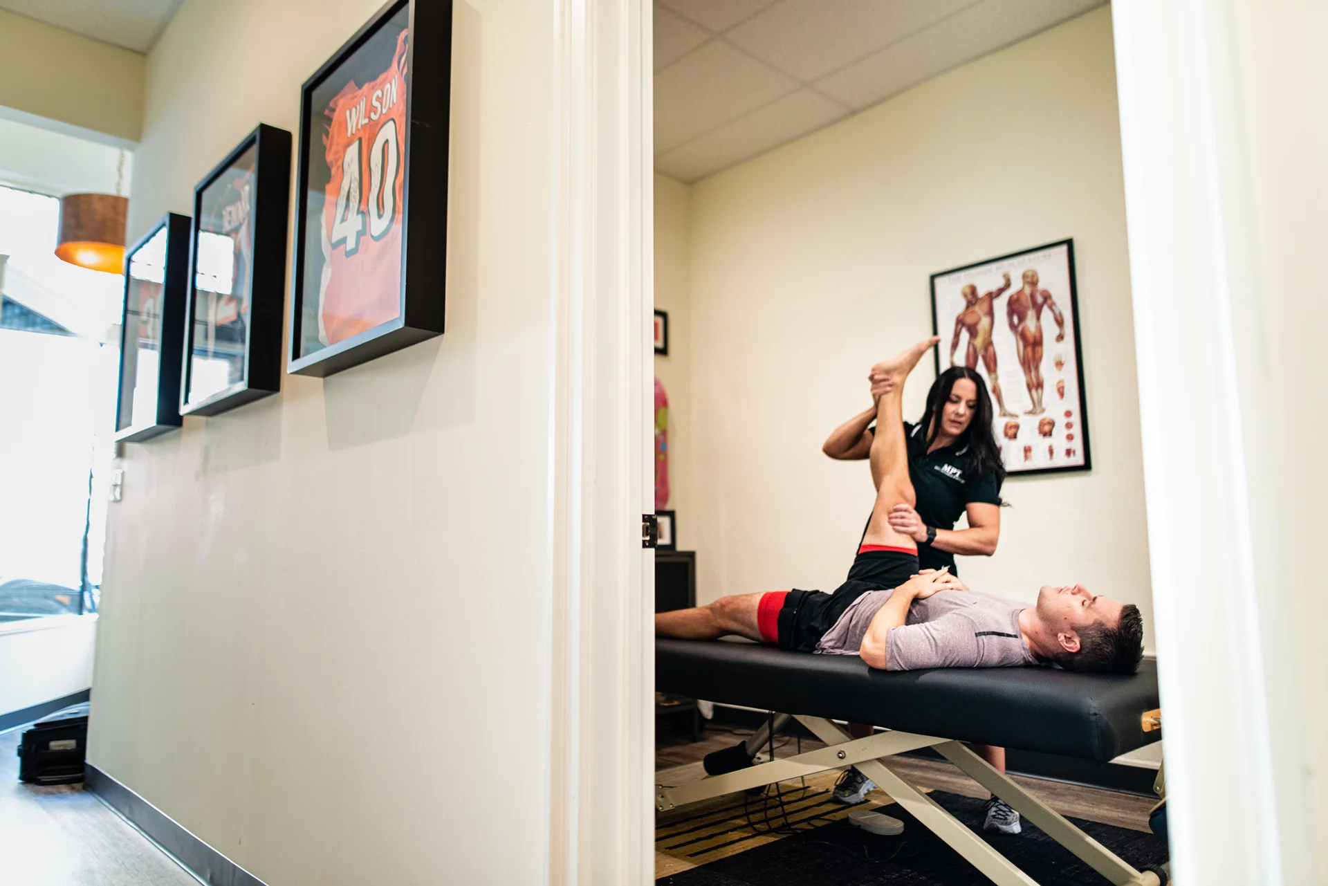 Muscular Pain Therapy owner, Misty Vaccariello performing a deep tissue massage